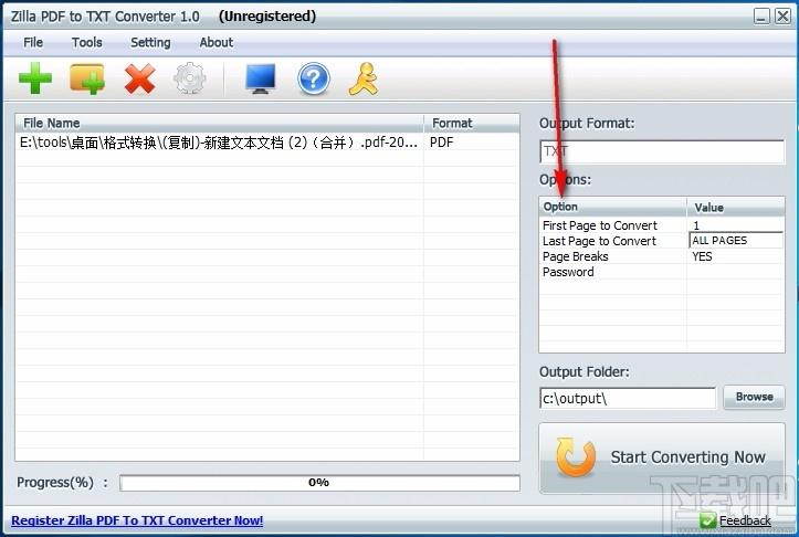 Zilla PDF to TXT Converter,PDF转TXT,文件转换,转换器