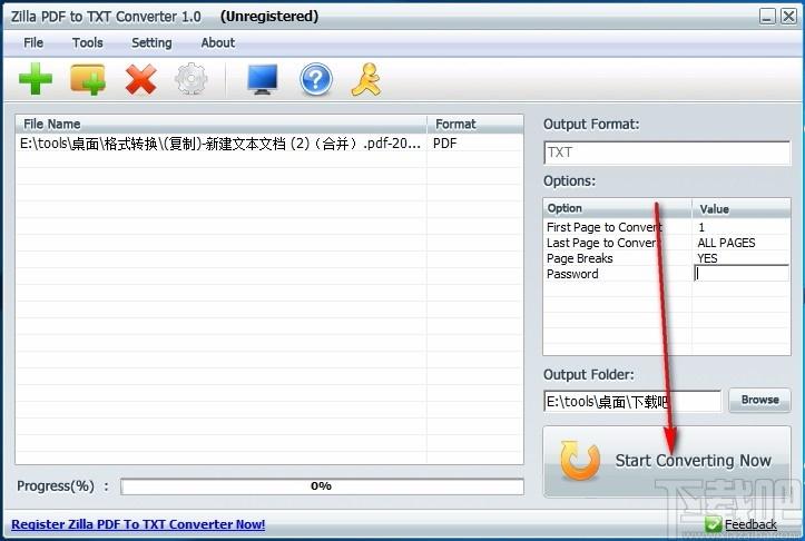 Zilla PDF to TXT Converter,PDF转TXT,文件转换,转换器